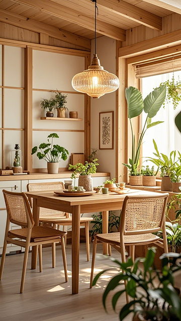 自然风餐厅温馨植物装饰设计