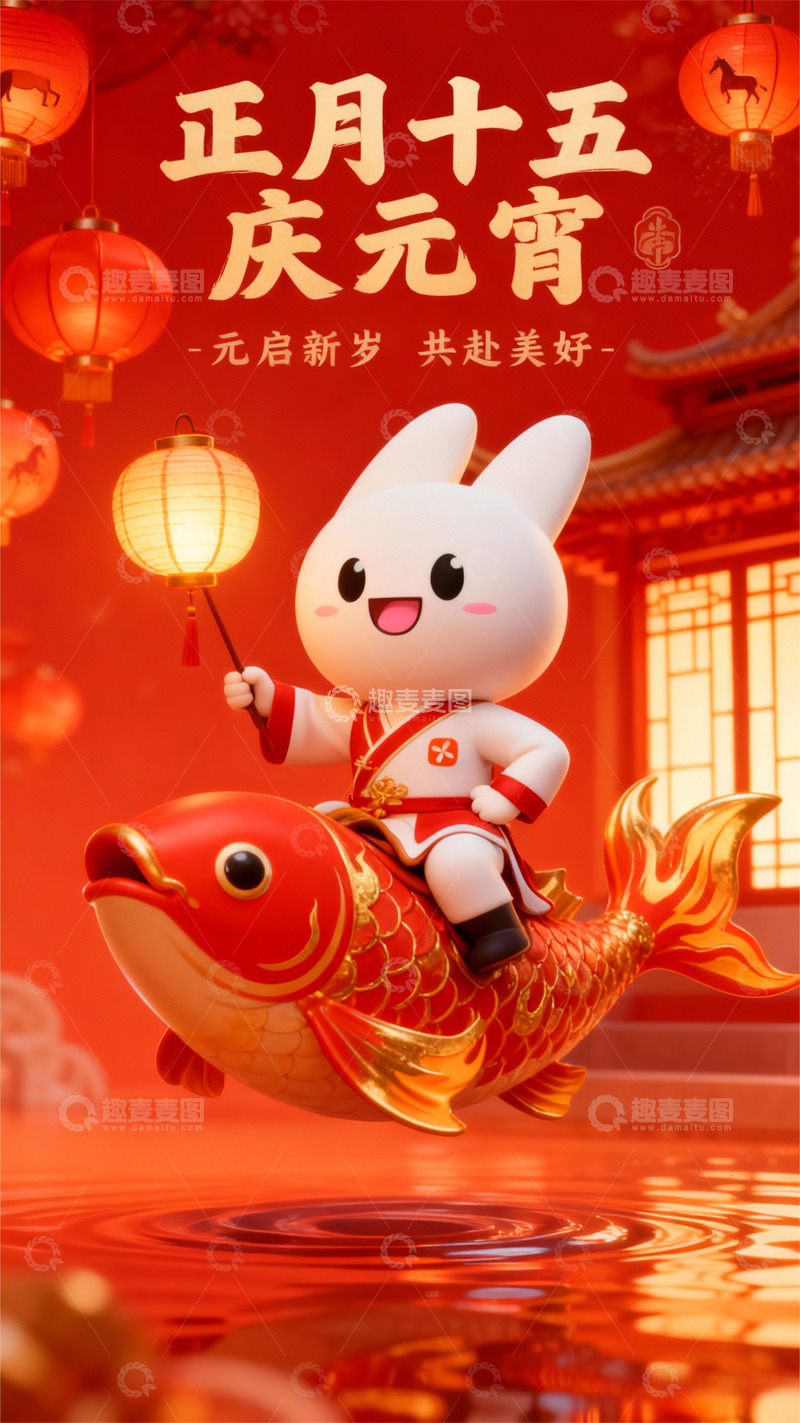 高清大图下载【趣麦麦图】元宵节海报设计-12