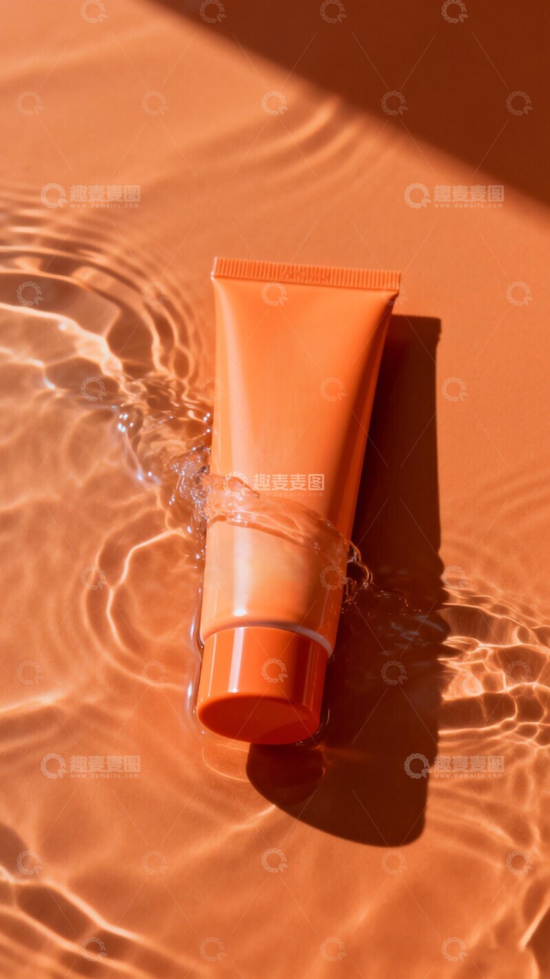 高清大图下载【趣麦麦图】橙色调化妆品创意摄影