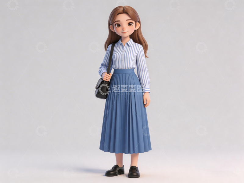 高清大图下载【趣麦麦图】卡通女性形象服装搭配设计素材