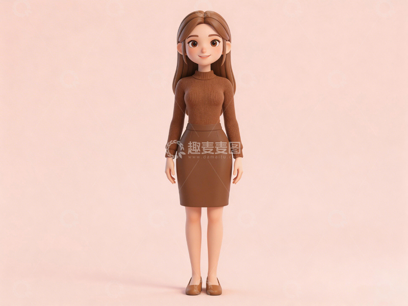 高清大图下载【趣麦麦图】卡通女性形象设计素材