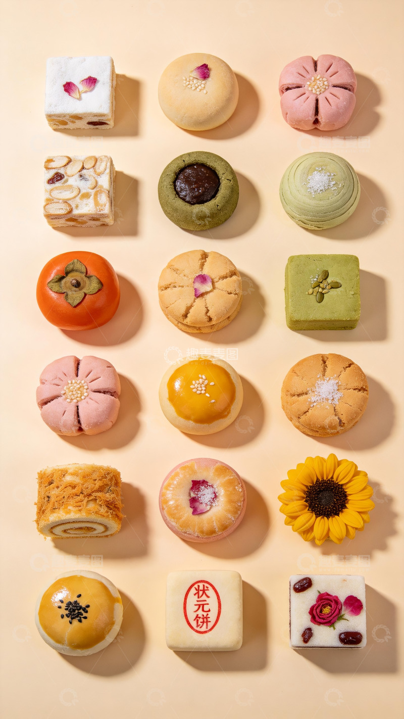 高清大图下载【趣麦麦图】各类中式点心摄影1