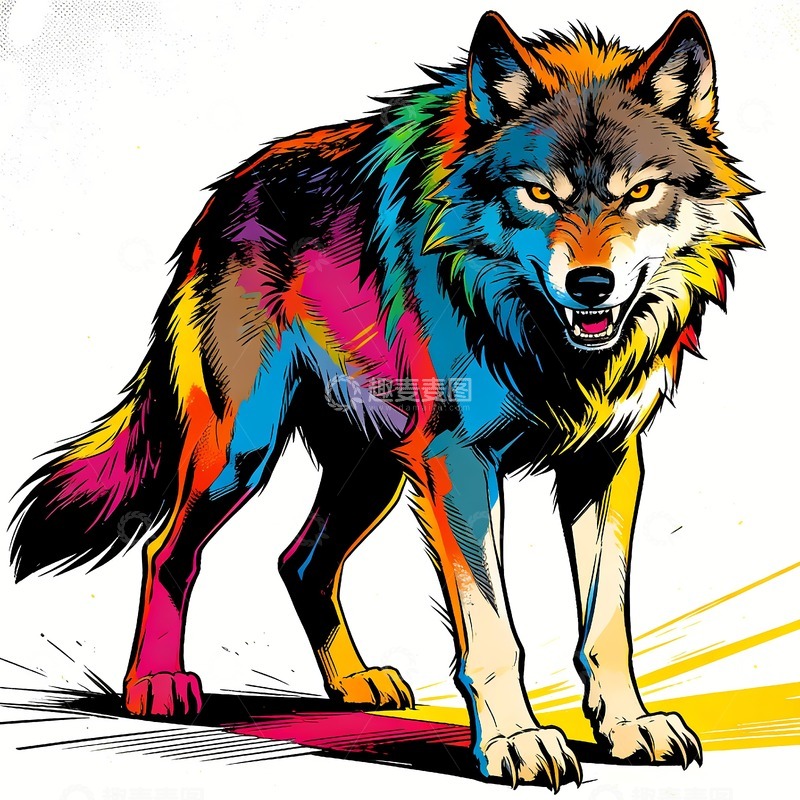 高清大图下载【趣麦麦图】狼文化团结团队2