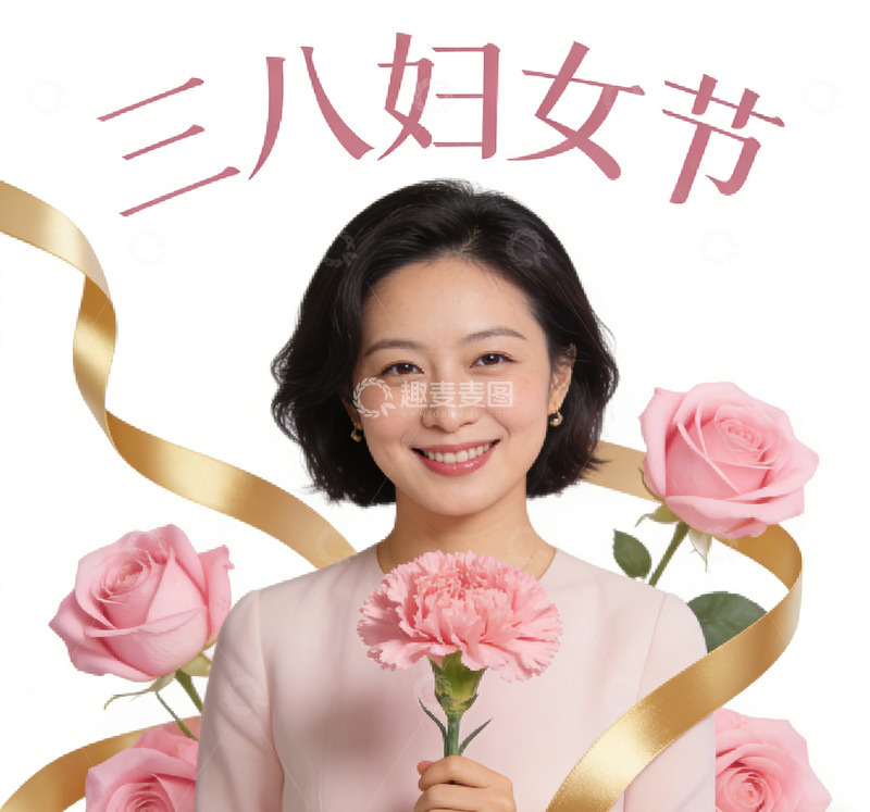 高清大图下载【趣麦麦图】三八妇女节祝福宣传海报