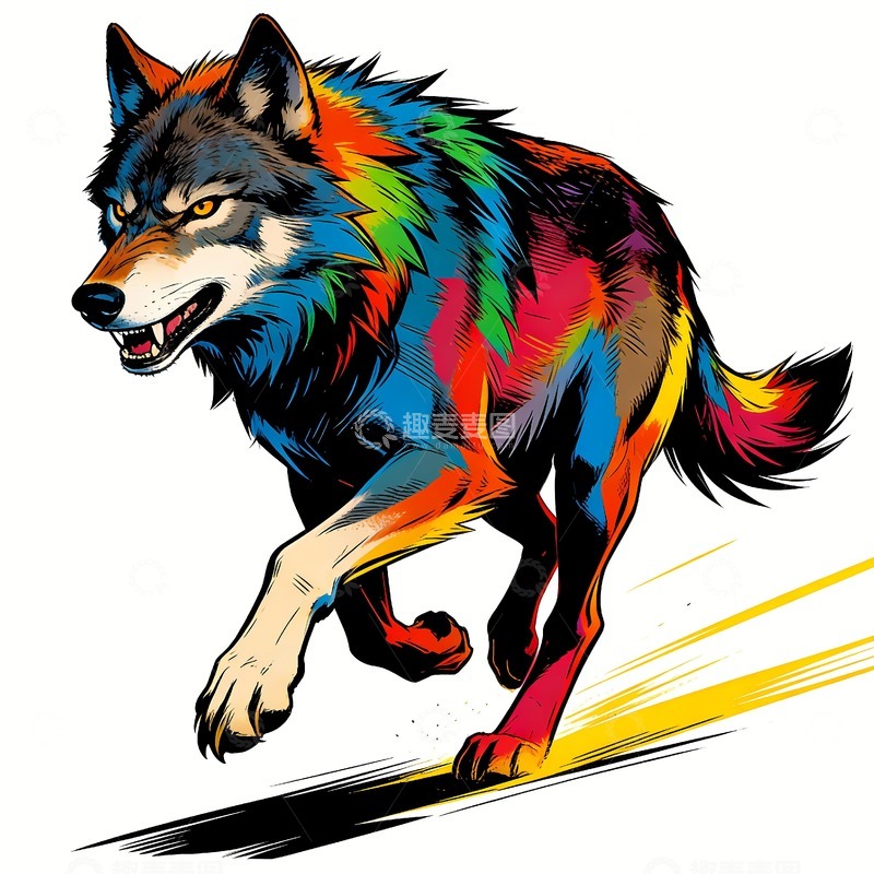 高清大图下载【趣麦麦图】狼文化团结团队