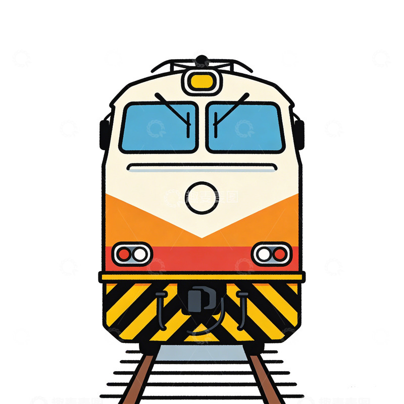 高清大图下载【趣麦麦图】卡通火车简笔画素材
