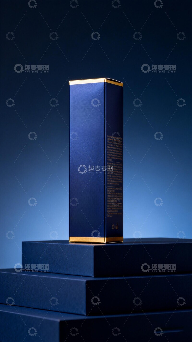 高清大图下载【趣麦麦图】深蓝礼盒奢华展示摄影