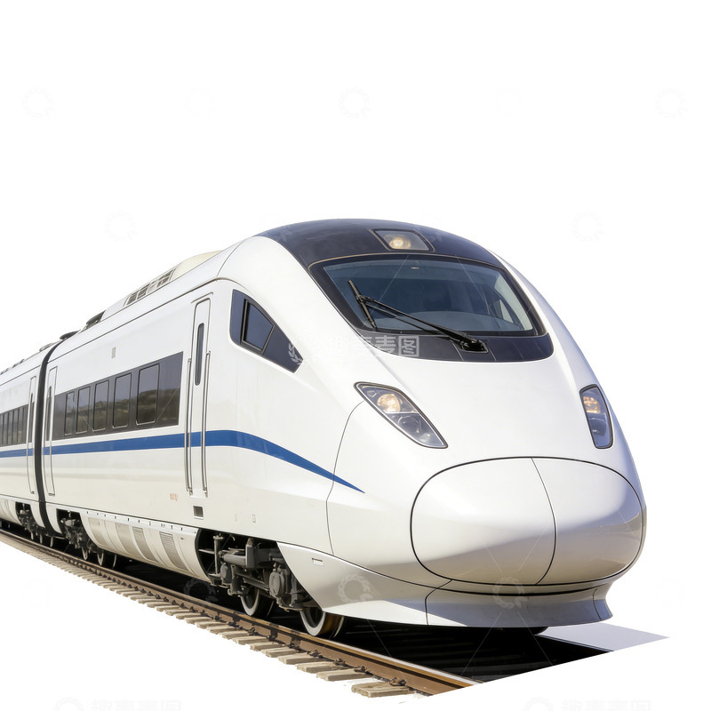高清大图下载【趣麦麦图】高速列车白色流线型设计
