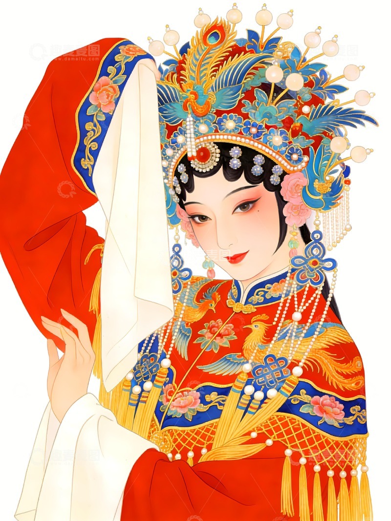 高清大图下载【趣麦麦图】国潮戏曲京剧人物6