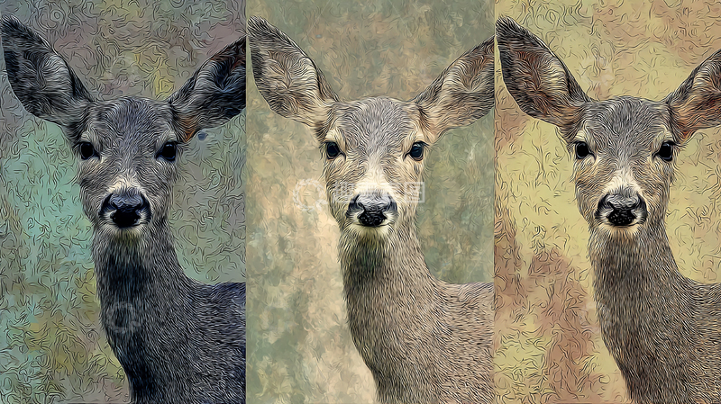 高清大图下载【趣麦麦图】神秘森林中的优雅灵鹿