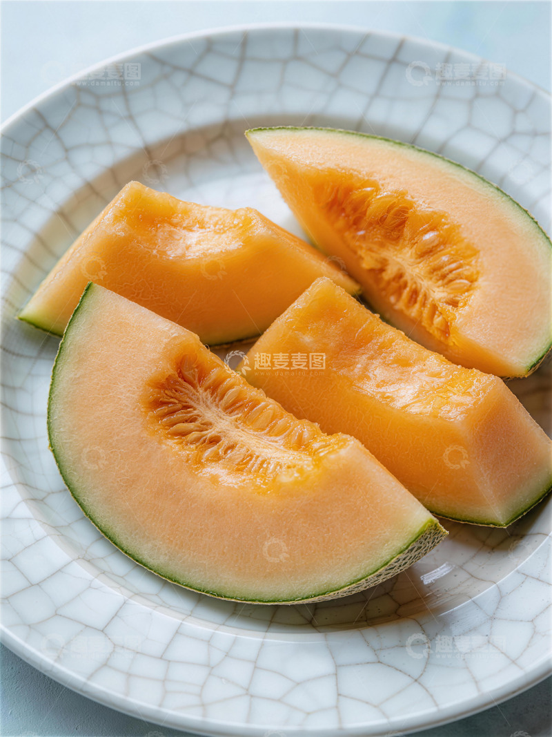 高清大图下载【趣麦麦图】清新哈密瓜切片美食摄影