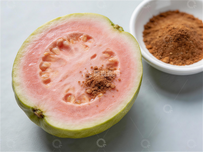 高清大图下载【趣麦麦图】新鲜番石榴与粉末特写