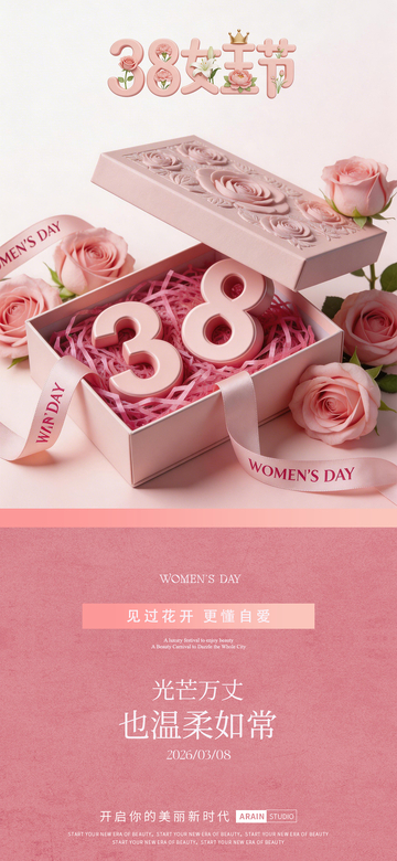 38妇女节浪漫海报