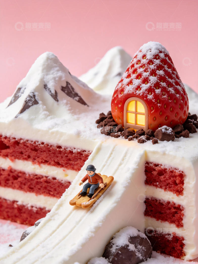 高清大图下载【趣麦麦图】趣味微距滑雪场景3