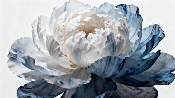淡雅蓝白牡丹艺术摄影