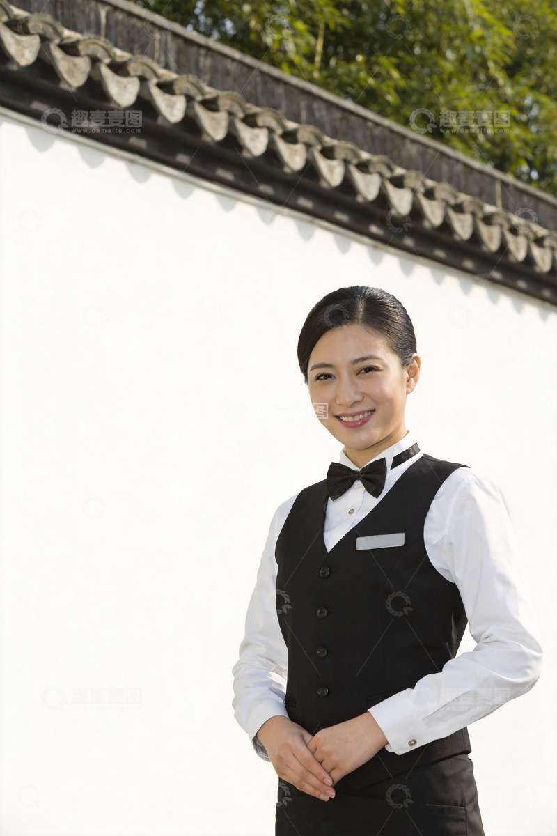高清大图下载【趣麦麦图】专业服务员形象摄影素材