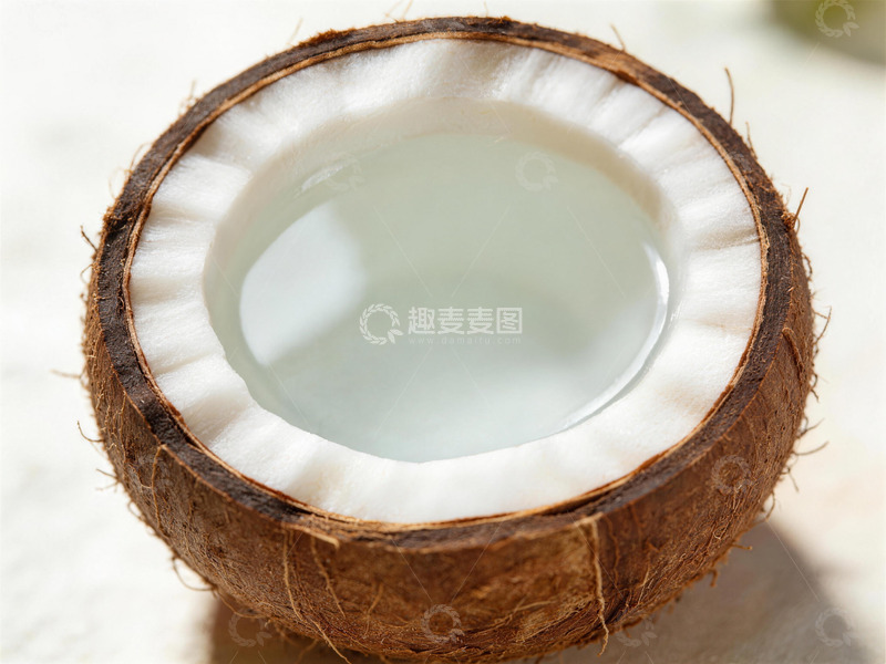 高清大图下载【趣麦麦图】椰肉特写椰子素材
