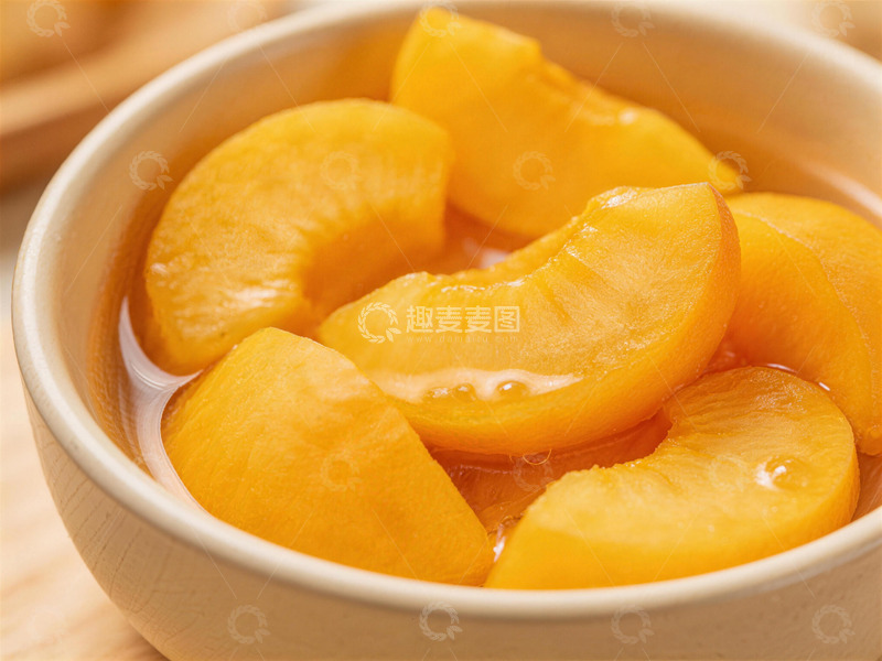 高清大图下载【趣麦麦图】清新甜美黄桃罐头美食摄影
