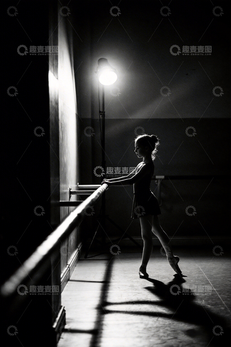 高清大图下载【趣麦麦图】芭蕾影舞黑白艺术照
