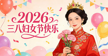 喜庆风格三八妇女节海报设计素材