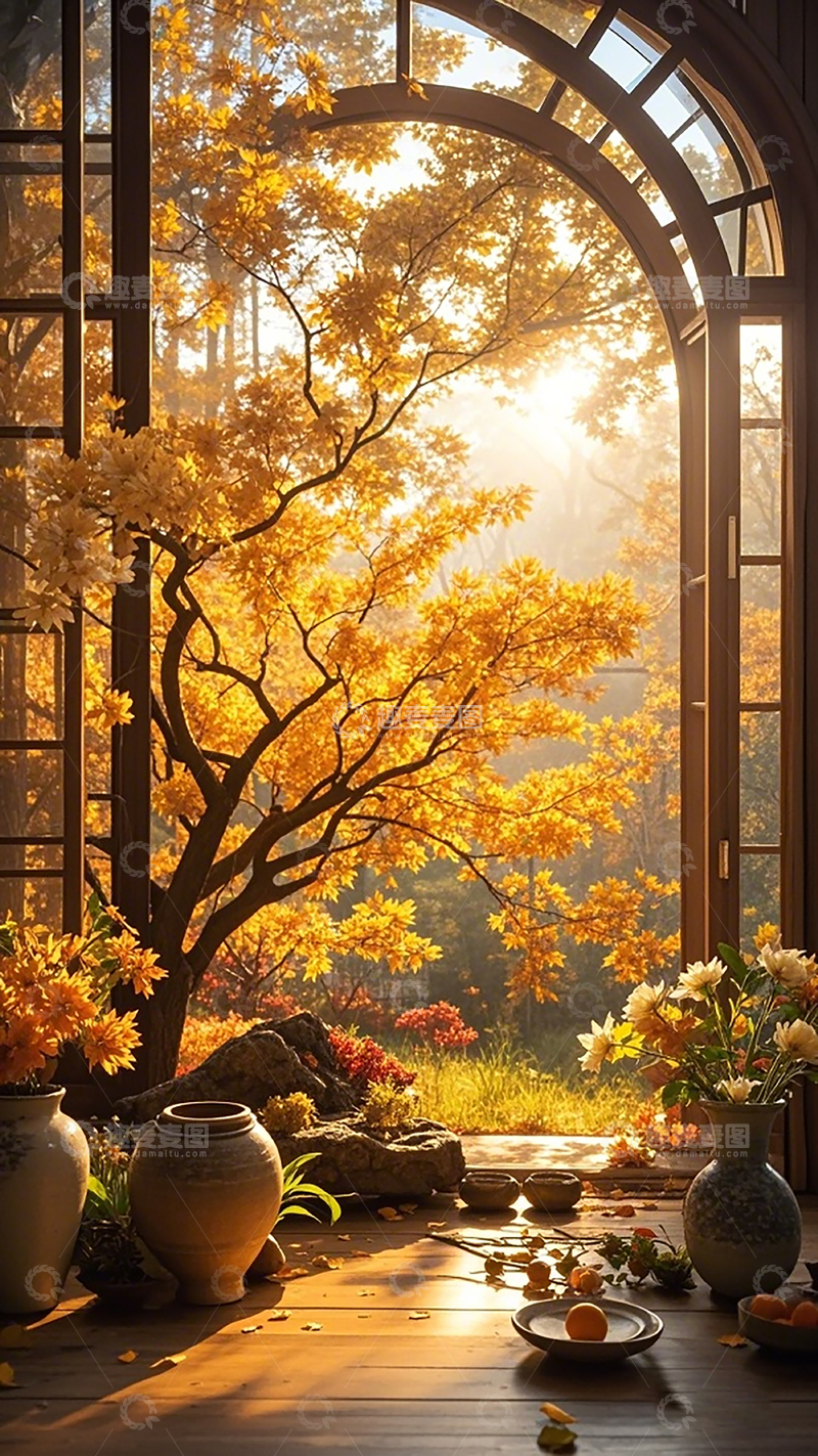 高清大图下载【趣麦麦图】秋日暖阳室内景