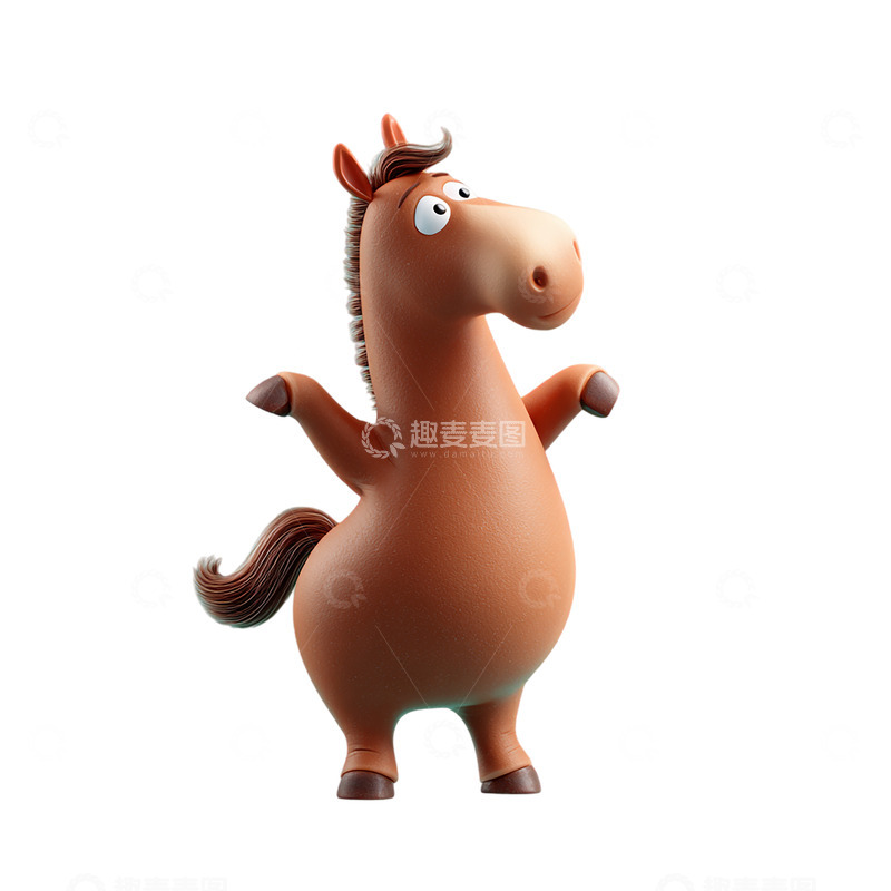 高清大图下载【趣麦麦图】可爱卡通马驹表情趣味