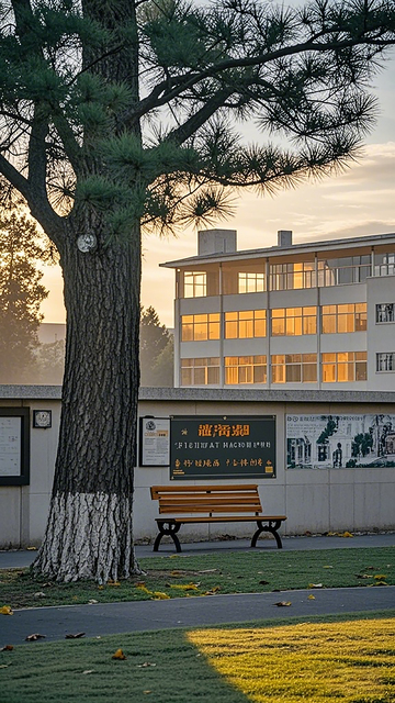 校园黄昏静景