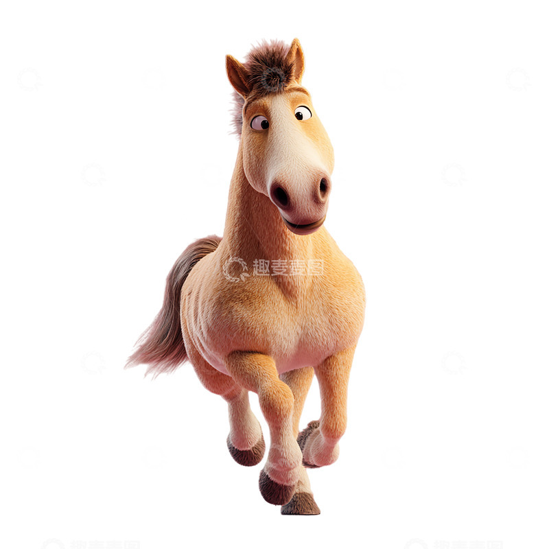 高清大图下载【趣麦麦图】可爱萌趣的卡通马