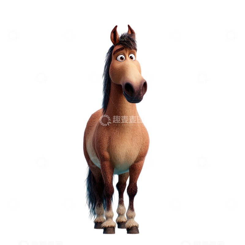 高清大图下载【趣麦麦图】可爱卡通马驹大揭秘