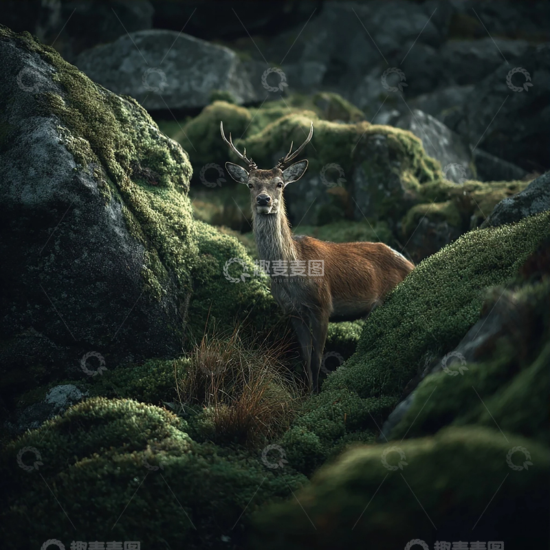 高清大图下载【趣麦麦图】深林中的孤独王者