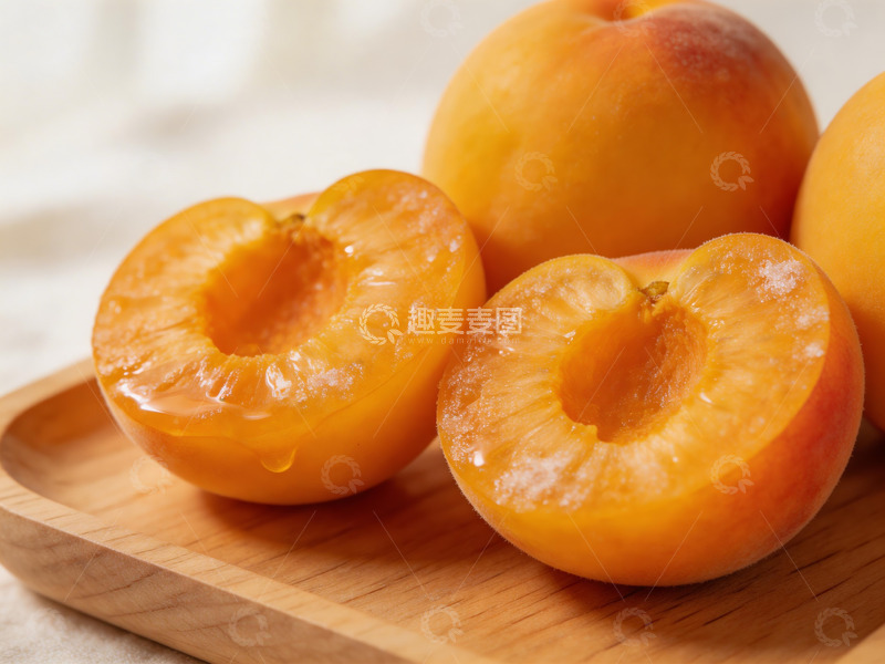 高清大图下载【趣麦麦图】新鲜黄桃水果摄影图