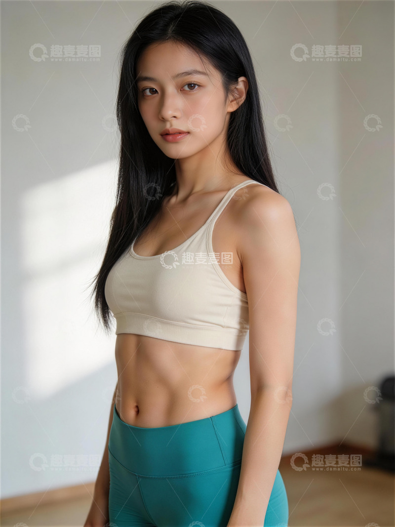 高清大图下载【趣麦麦图】运动风青春女性健身写真