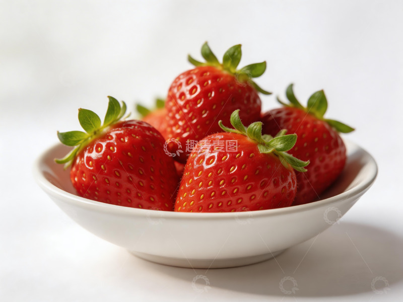 高清大图下载【趣麦麦图】清新草莓盘景摄影图片