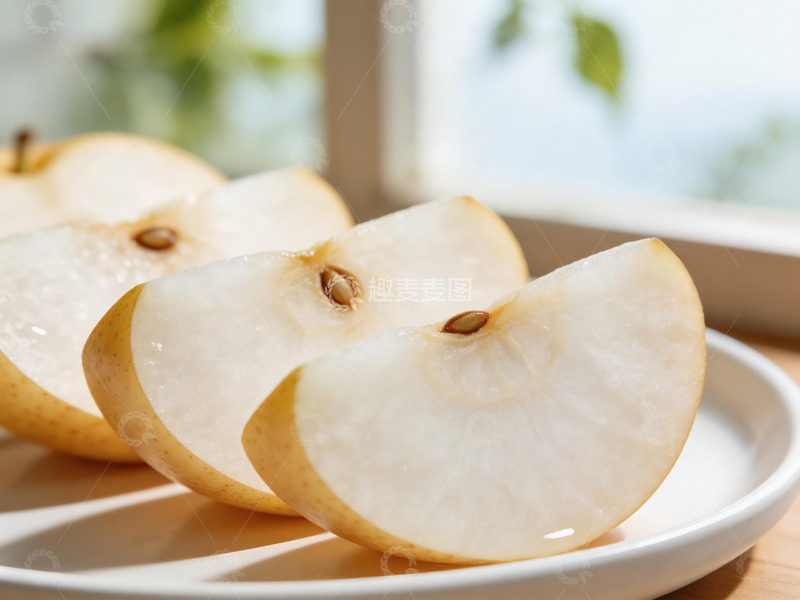 高清大图下载【趣麦麦图】清新梨子摆盘摄影