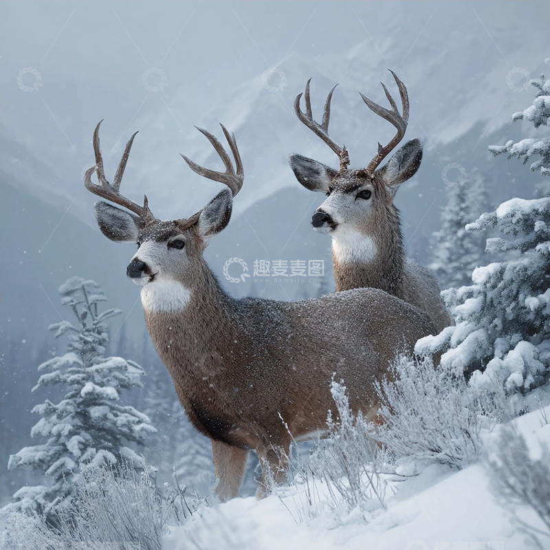 高清大图下载【趣麦麦图】雪域王者的静谧守望者