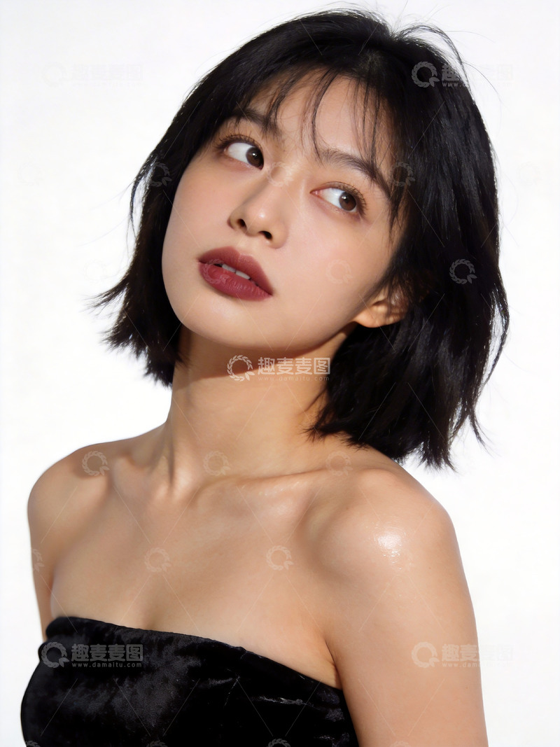 高清大图下载【趣麦麦图】时尚女性短发写真摄影图片