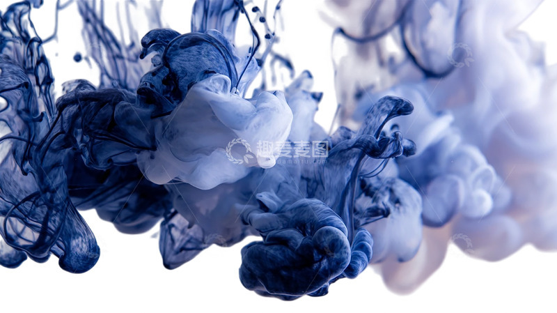 高清大图下载【趣麦麦图】深海蓝色烟雾的奇幻舞蹈