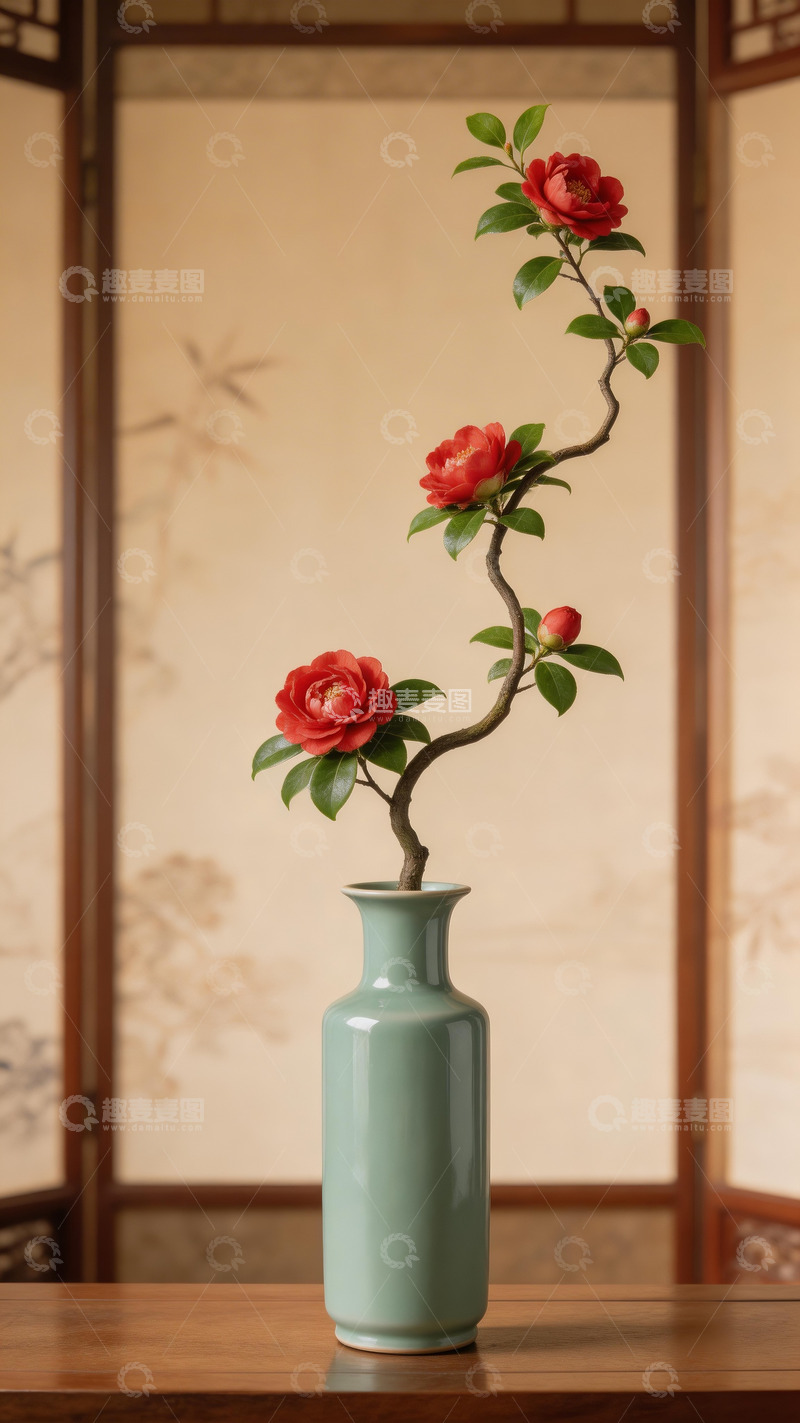 高清大图下载【趣麦麦图】中式美学盆栽摄影4