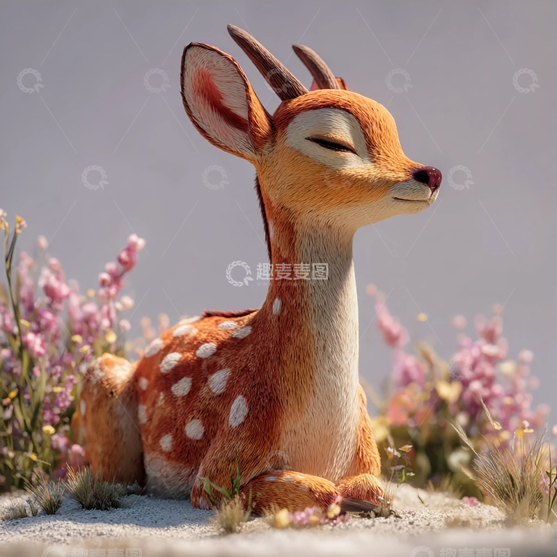高清大图下载【趣麦麦图】童话世界中的梦幻鹿影