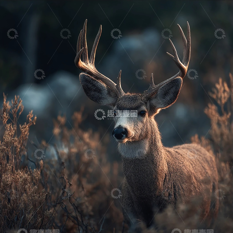 高清大图下载【趣麦麦图】冬日孤影中的荣耀雄狮