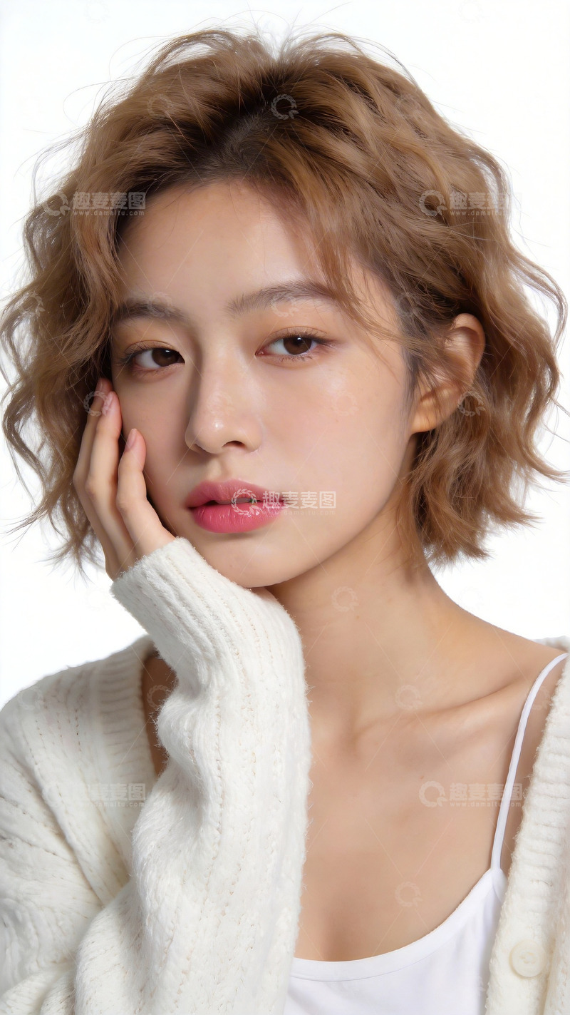 高清大图下载【趣麦麦图】柔美短发时尚写真
