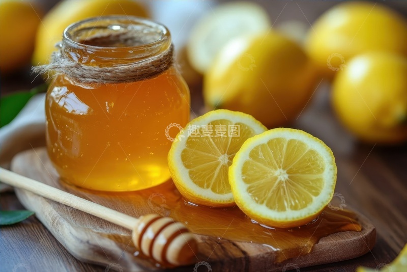 高清大图下载【趣麦麦图】一罐子蜂蜜特写摄影