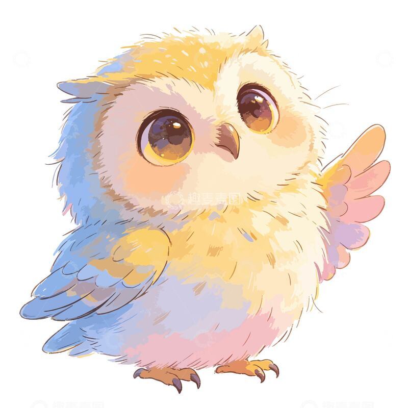 源文件下载【趣麦麦图】卡通可爱Q版猫头鹰拟人童趣