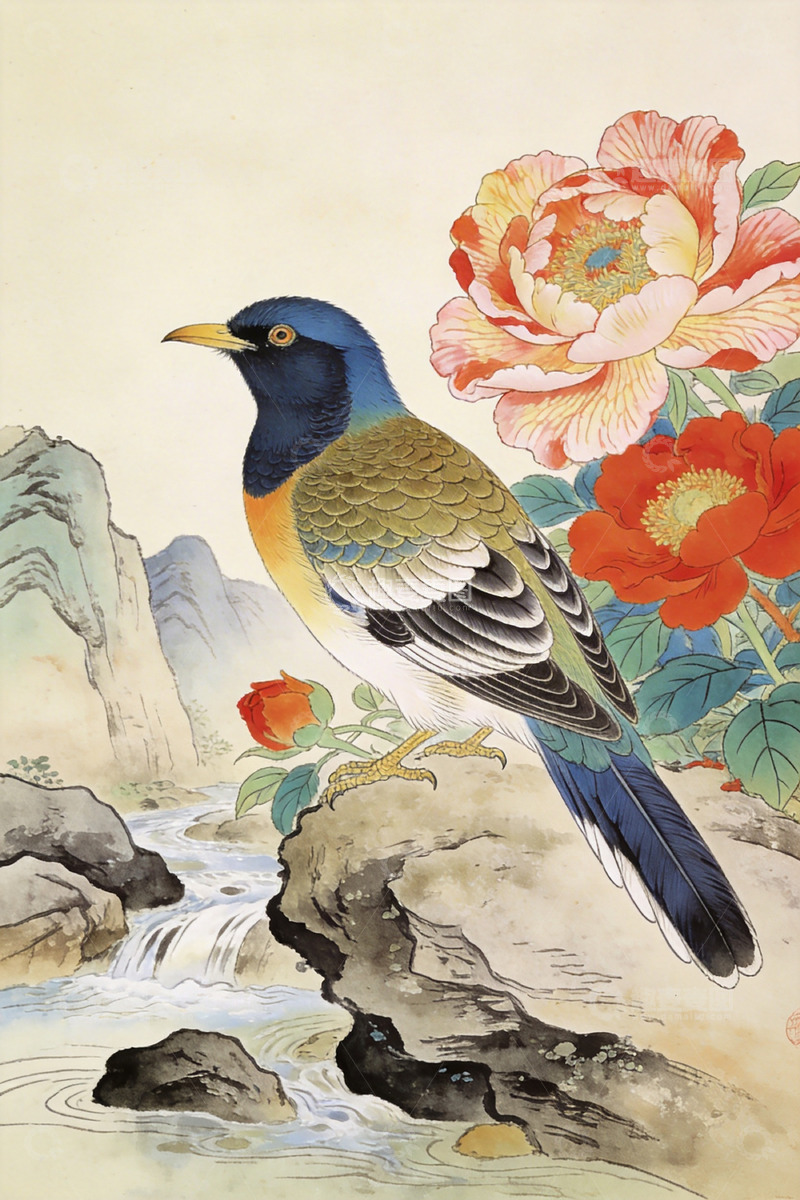 高清大图下载【趣麦麦图】工笔花鸟山水国画