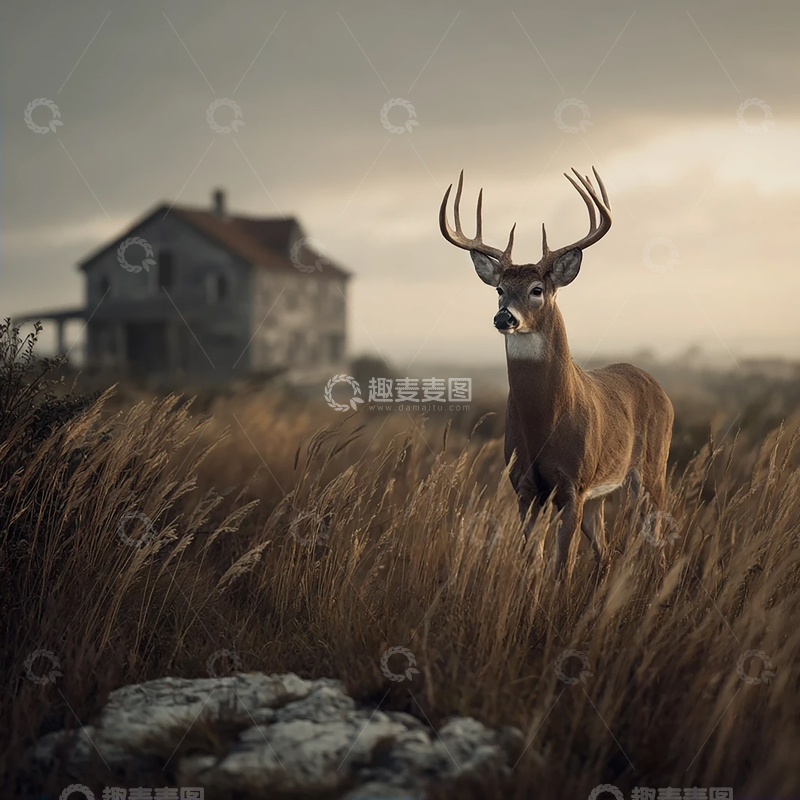 高清大图下载【趣麦麦图】荒野深处的孤独王者