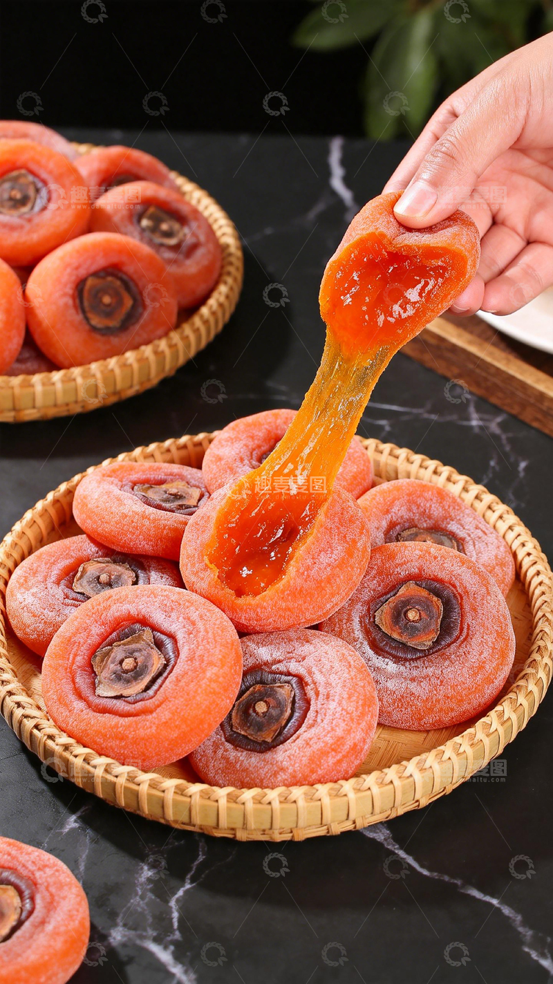 高清大图下载【趣麦麦图】柿饼特写展示