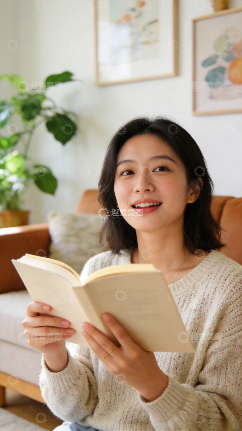 高清大图下载【趣麦麦图】温馨家居阅读时光