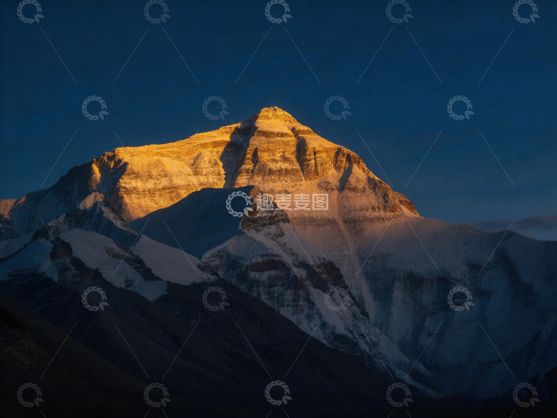 高清大图下载【趣麦麦图】雪山日落风光摄影1