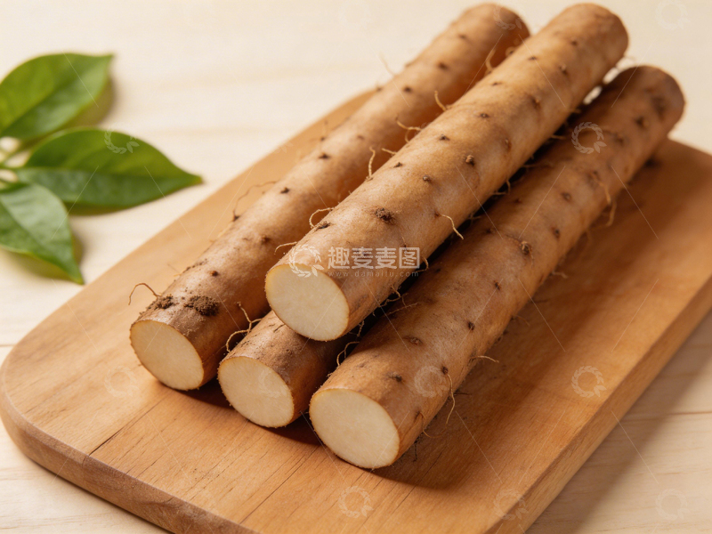 高清大图下载【趣麦麦图】新鲜山药摆盘摄影图