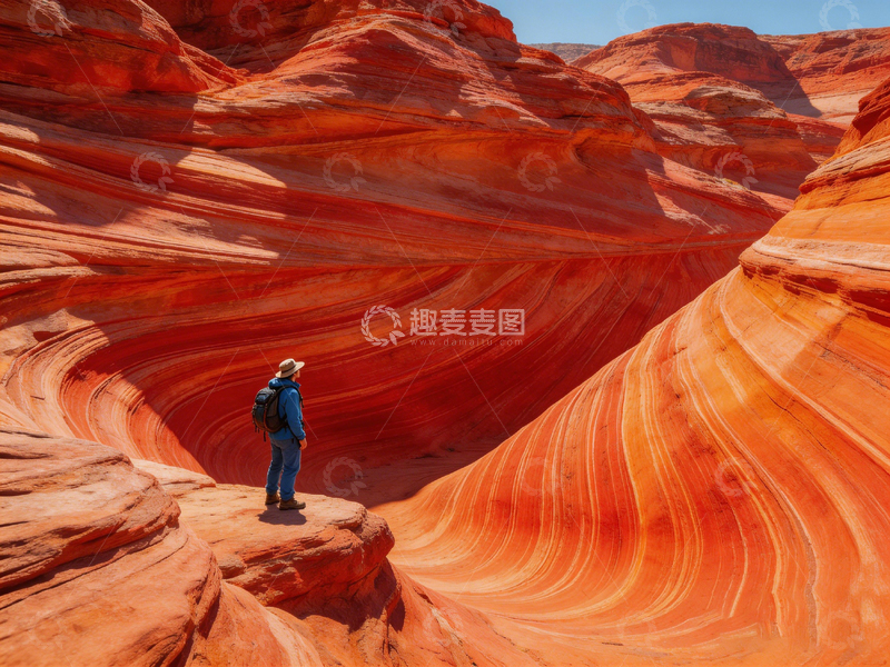 高清大图下载【趣麦麦图】峡谷探险红岩壮丽